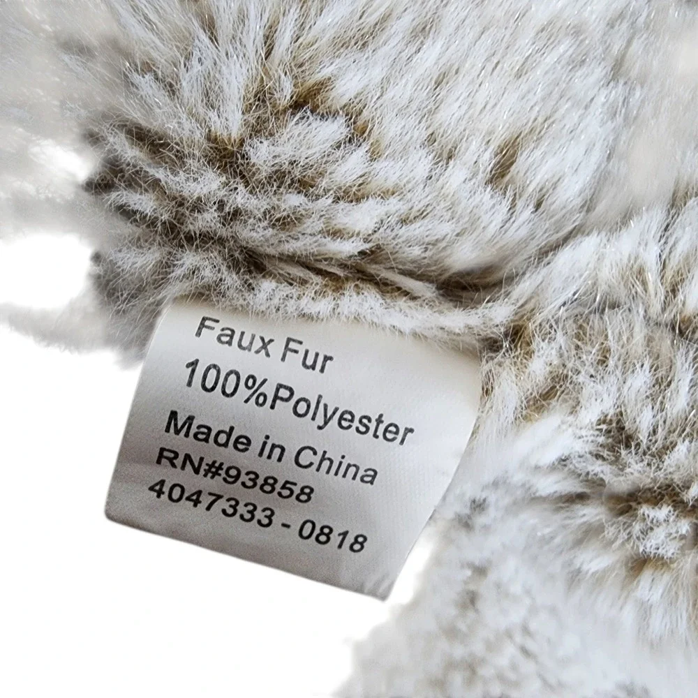 Luxurious‎ Faux Fur Infinity Scarf Circle Wrap Plush Warm Winter Beige